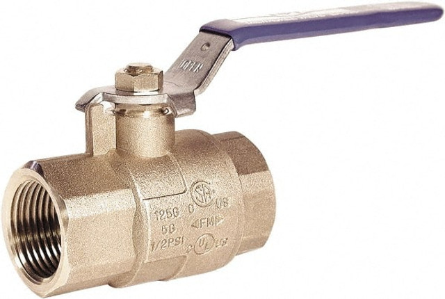 Milwaukee Valve BA-475B-38 2-Way Manual Ball Valve: 3/8" Pipe, Full Port