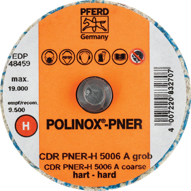 PFERD 48459 Quick-Change Disc: CDR, 2" Disc Dia, Aluminum Oxide, Non-Woven