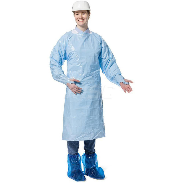 PolyConversions 11512 Disposable & Chemical-Resistant Apron: Size Large, 49" Length, 1 mil Thick, White