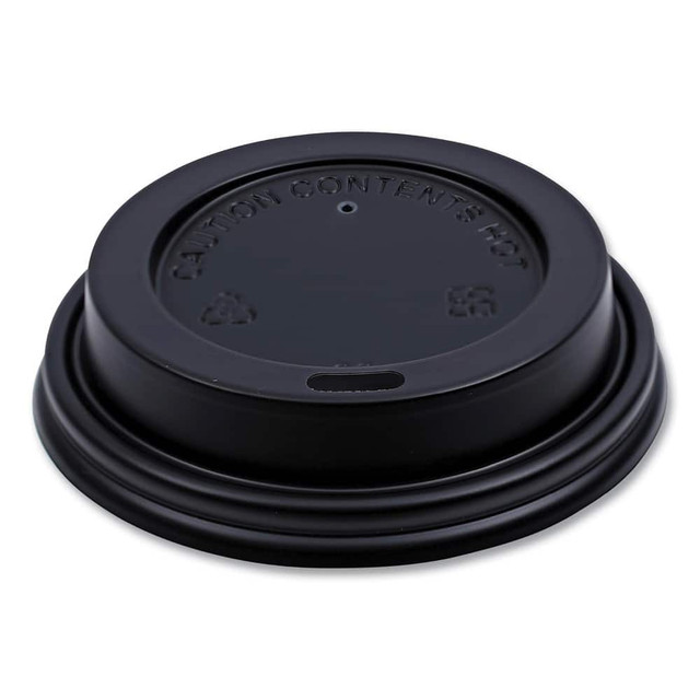 Boardwalk BWKHOTBL8 Cup Lid: Dome, Polystyrene, Black