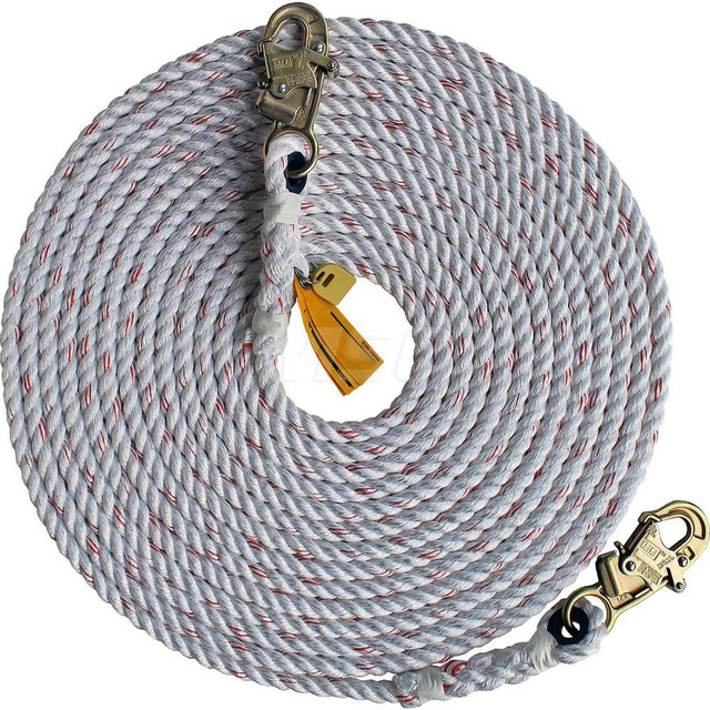 DBI-SALA 7100210166 Lanyards & Lifelines; Load Capacity: 310lb; 141kg ; Lifeline Material: Polyester ; Capacity (Lb.): 310 ; End Connections: Snap Hook ; Maximum Number Of Users: 1 ; Installation Type: Temporary