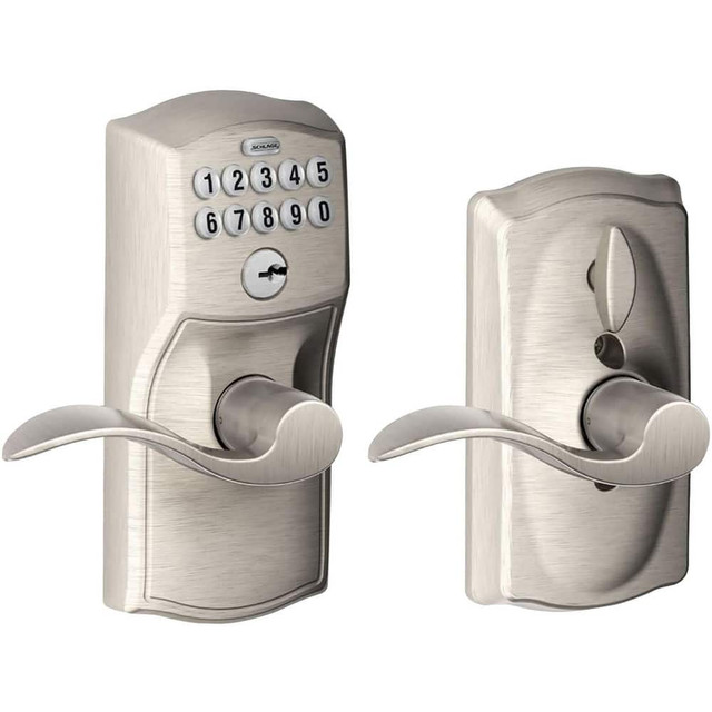 Schlage FE595 CAM619ACC Lever Locksets; Lockset Type: Entrance ; Key Type: Keyed Different ; Back Set: 2-3/4 (Inch); Cylinder Type: Conventional ; Material: Metal ; Door Thickness: 1-3/4