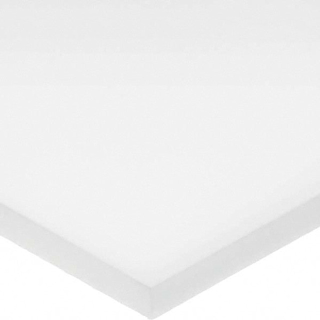 USA Industrials BULK-PS-PE-128 Plastic Bar: High Density Polyethylene, 3/8" Thick, Opaque White