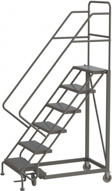 TRI-ARC UKDEC106246 Steel Rolling Ladder: 6 Step