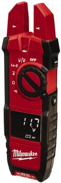 Milwaukee Tool 2205-20NST Clamp Meter: CAT III & CAT IV, 0.63" Jaw, Fork Jaw