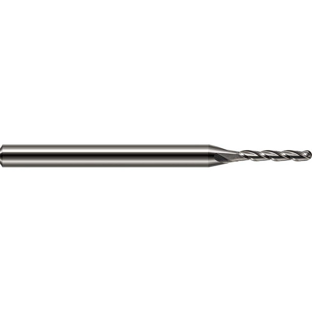 Harvey Tool 12825 Ball End Mill: 0.025" Dia, 0.125" LOC, 3 Flute, Solid Carbide
