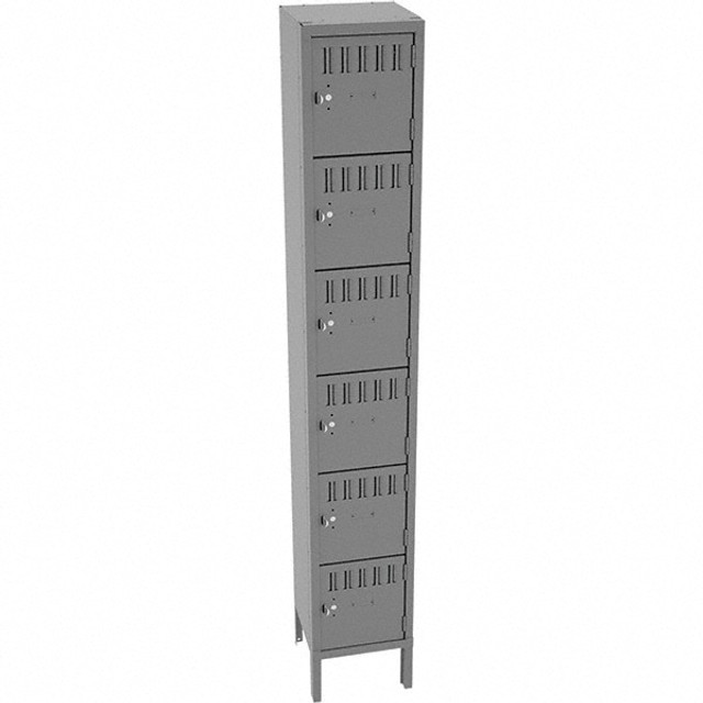 Tennsco BK6-121212-1MGY 1-Wide Locker: 11" Deep,