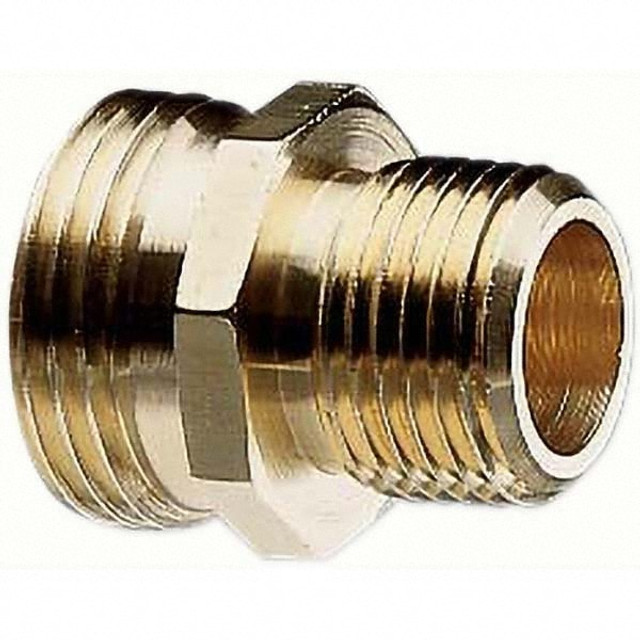 Nelson 855704-1001 Garden Hose Connector: Male Hose to Male Pipe, 3/4" NH x 1/2" NPT, Brass