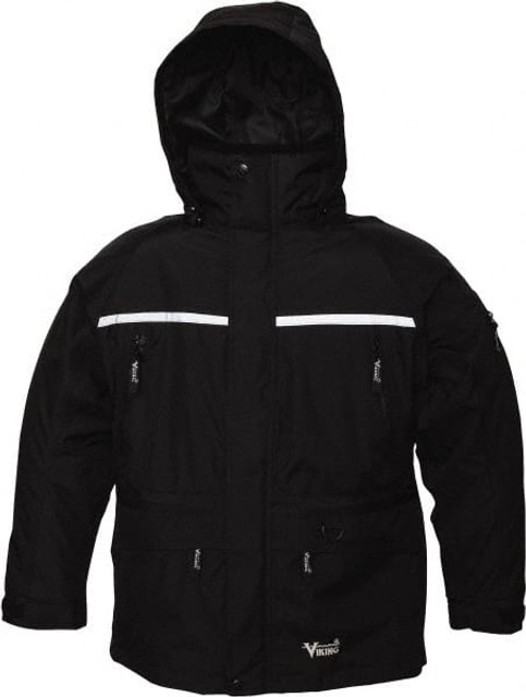 Viking 858JB-M Rain Jacket: Size Medium, Black, Polyester