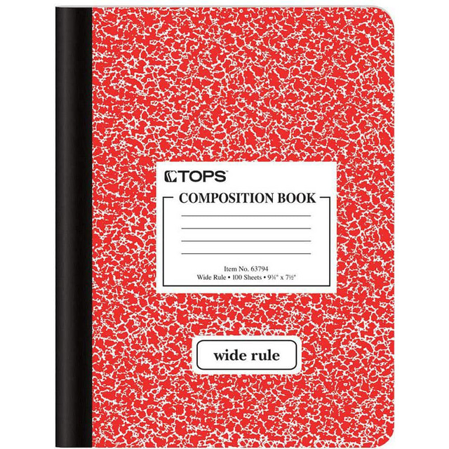 TOPS TOP63794 Composition Book: 100 Sheets, Legal Ruled, White Paper
