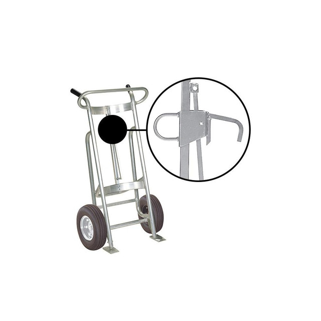 Valley Craft F81500A0L Drum & Tank Handling Equipment; Load Capacity (Lb. - 3 Decimals): 1000.000 ; Equipment Type: Drum Hand Truck ; Overall Width: 25 ; Overall Height: 52in ; Overall Depth: 18in ; Material: Steel