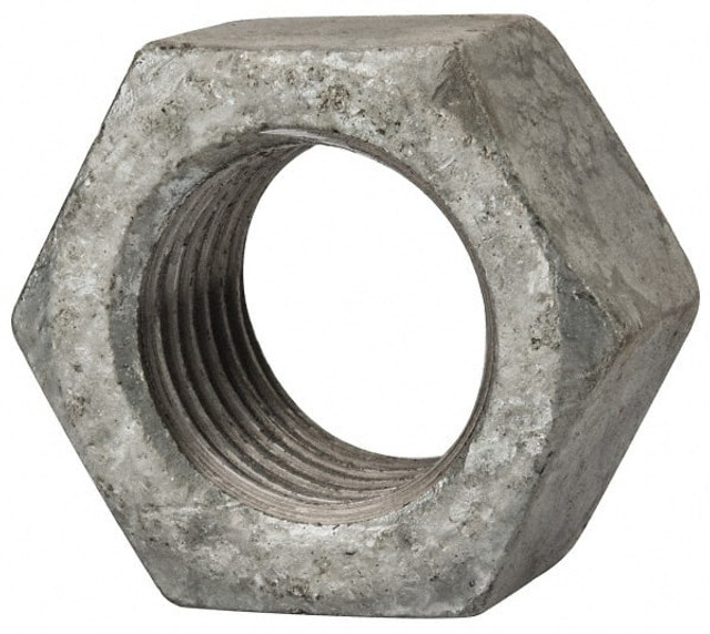 Value Collection HNI2200G Hex Nut: 2 - 4-1/2, Grade A Steel, Hot Dipped Galvanized Finish