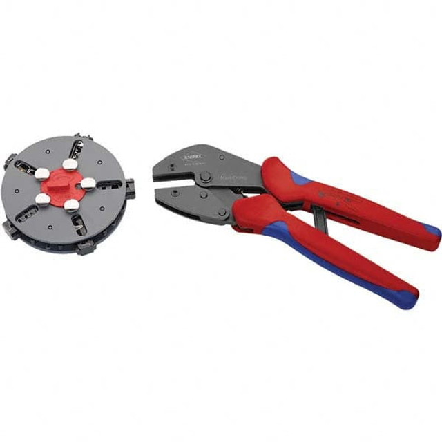 Knipex 97 33 02 Crimpers; Crimper Type: Crimping Plier ; Maximum Wire Gauge: 10AWG ; Capacity: 0.50 to 6.00 mm ; Terminal Type: Various ; Features: Comfort Grip ; For Use With: Non-Insulated Open Plug Type Connectors