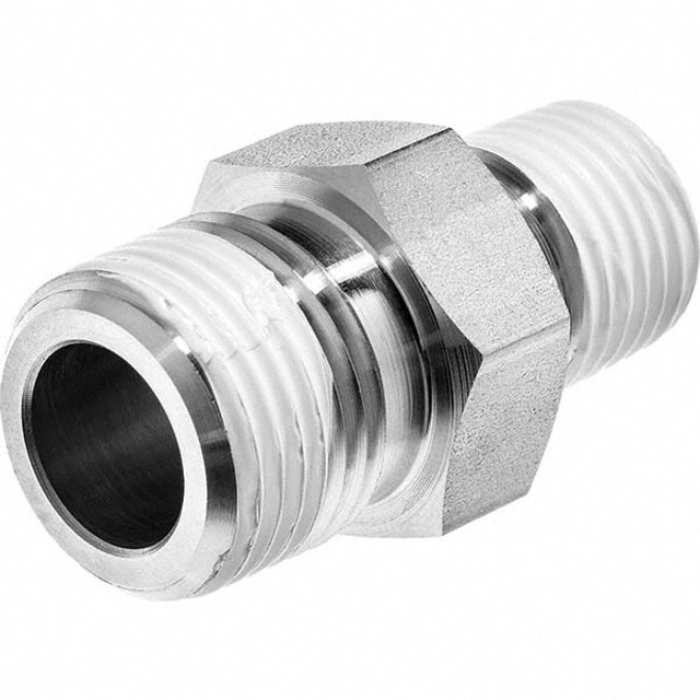 USA Industrials ZUSA-PF-4799 Pipe Reducing Hex Nipple: 1/2 x 1/4" Fitting, 316 Stainless Steel