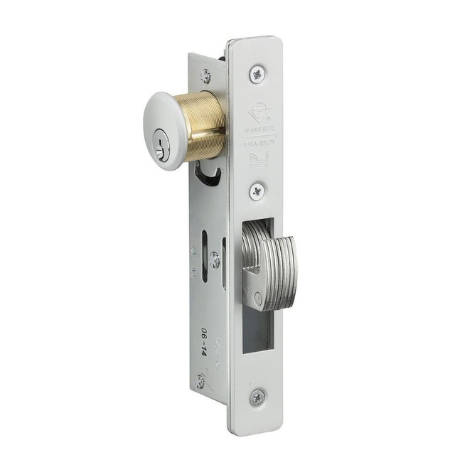 Adams Rite MS1850S-250-628 Deadbolts; Deadbolt Type: Deadlock ; Lock Type: Keyless ; Key Type: Keyless ; Mount Type: Surface ; Material: Aluminum ; Minimum Door Thickness: 0.969in