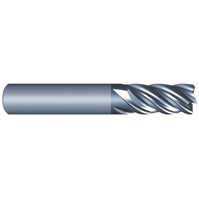 Eliminator 740-3750-010 Corner Radius End Mill: 3/8" Dia, 7/8" LOC, 0.01" Radius, 5 Flutes, Solid Carbide