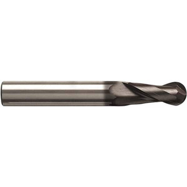 Seco 02928213 Ball End Mill: 0.315" Dia, 0.6299" LOC, 2 Flute, Solid Carbide