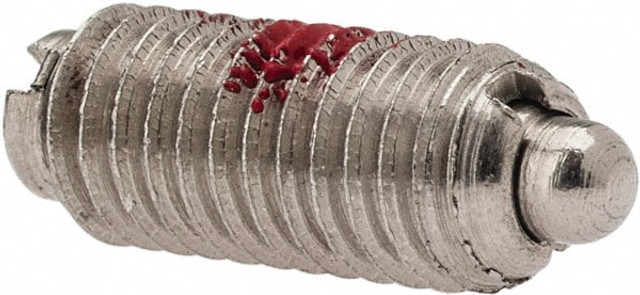 TE-CO 53402 Threaded Spring Plunger: #10-32, 15/32" Thread Length, 0.093" Dia, 0.065" Projection