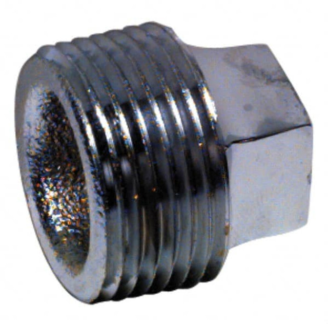 Merit Brass K417-64 Pipe Square Head Plug: 4" Fitting, 304 Stainless Steel