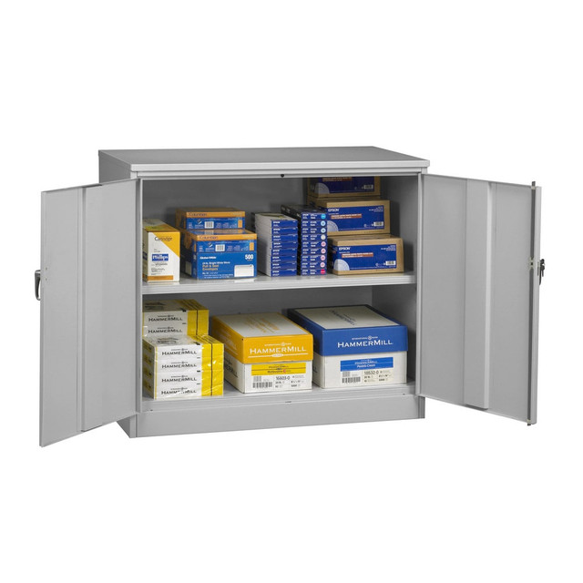 Tennsco J1842A-MGY Locking Steel Storage Cabinet: 48" Wide, 18" Deep, 42" High