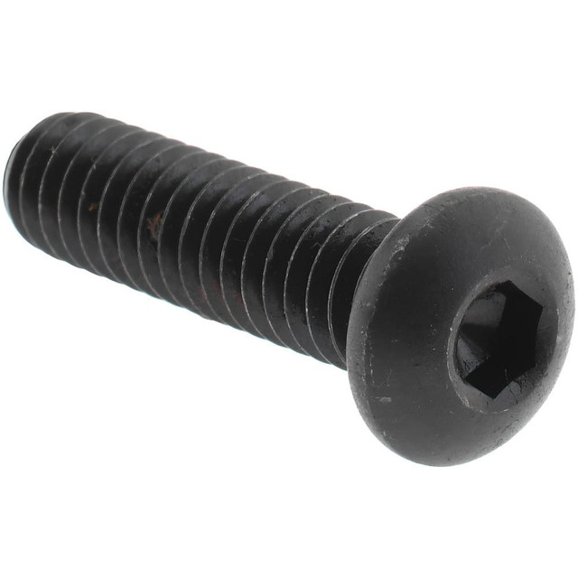 MSC 25C100KBC Button Socket Cap Screw: 1/4-20 x 1, Alloy Steel, Black Oxide Coated