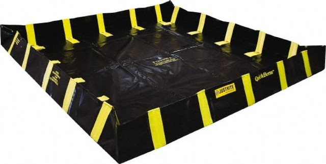 Justrite. 28539 Low Wall Collapsible Berm: 475 gal Capacity, 8' Long, 8' Wide