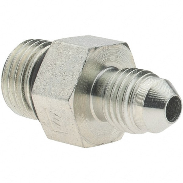 Brennan BD-10539 Steel Flared Tube Connector: 1/4" Tube OD, 7/16-20 x 9/16-18 Thread, 37 ° Flared Angle