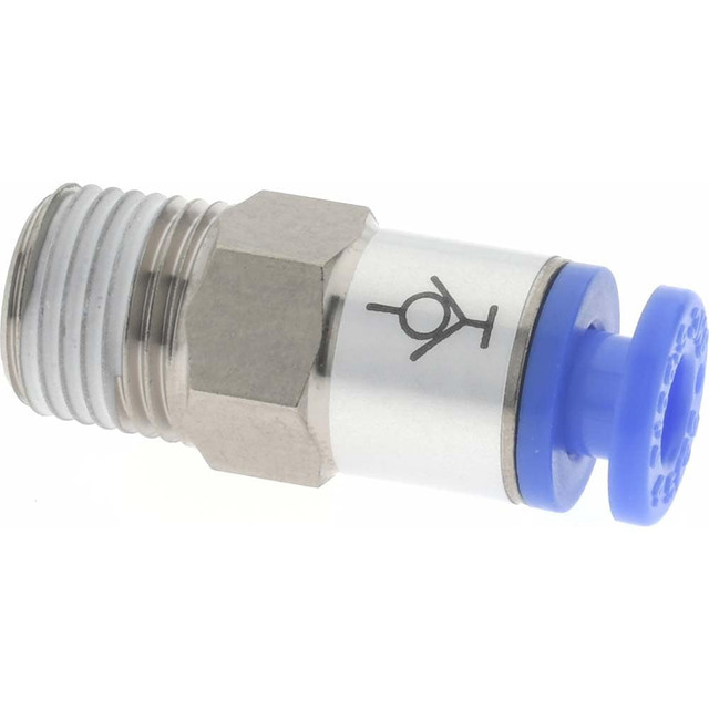 SMC PNEUMATICS KCH04-01S Push-to-Connect Tube Fitting: Connector, 1/8" Thread