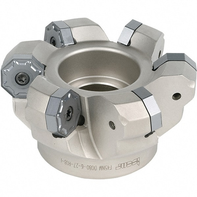 Iscar 3103315 112mm Cut Diam, 32mm Arbor Hole, 5.5mm Max Depth of Cut, 45° Indexable Chamfer & Angle Face Mill