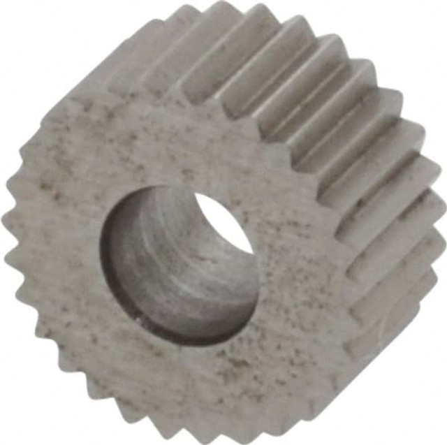 MSC BPS-230 Standard Knurl Wheel: 5/16" Dia, 90 ° Tooth Angle, 30 TPI, Straight, High Speed Steel