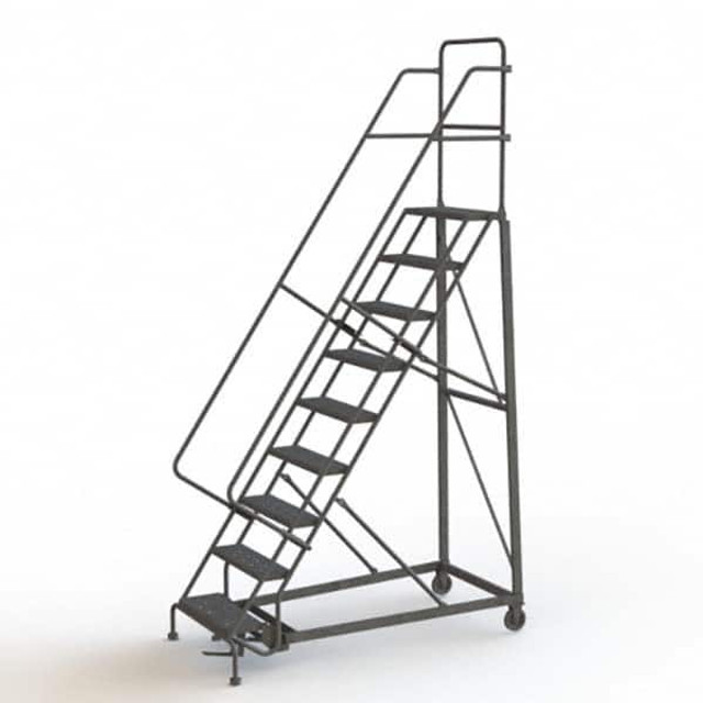TRI-ARC KDHD109246 Steel Rolling Ladder: 9 Step