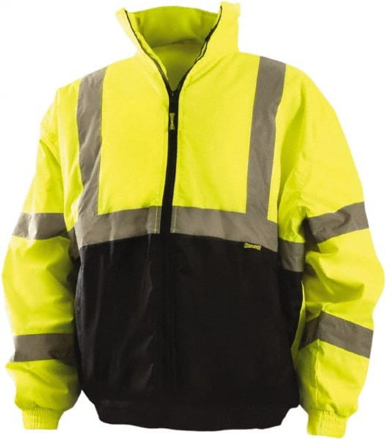 OccuNomix LUX-250-JB-BY3X Cold Weather Jacket: Size 3X-Large, Black & Hi-Visibility Yellow, Polyester