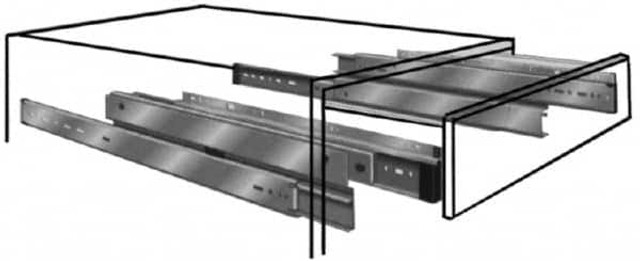 Knape & Vogt 8505P 16 Drawer Slides; Slide Type: Precision Drawer Slide ; Material: Chrome ; Slide Width: 30 ; Finish: Chrome