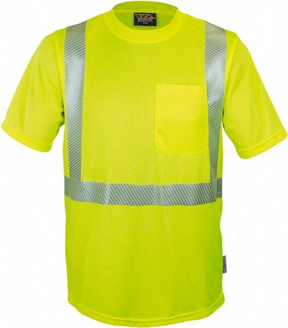 Reflective Apparel Factory 102CTLM5XT Work Shirt: High-Visibility, 5X-Large, Polyester, High-Visibility Lime, 1 Pocket