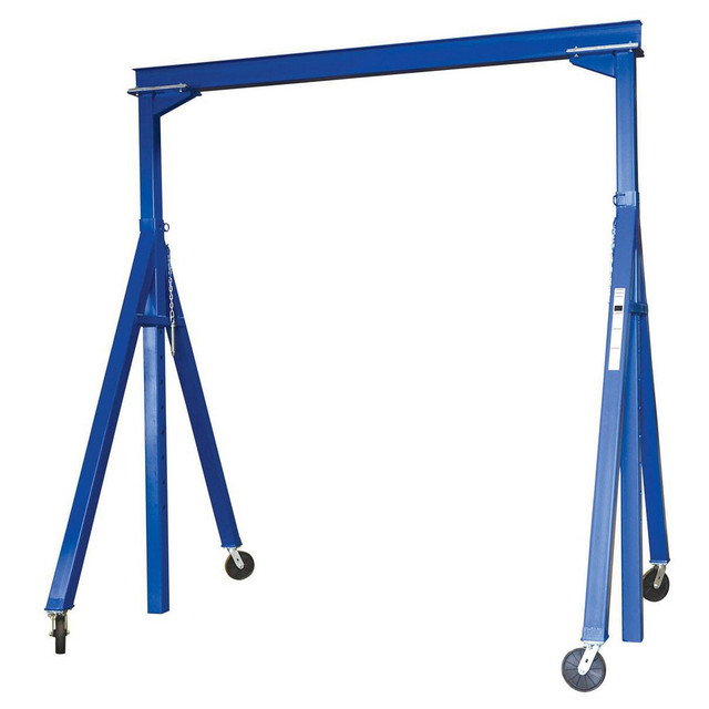 Vestil AHS-2-10-16 Adjustable Gantry Crane: 6,000 lb Working Load Limit, 6" Eye Beam Height, 88.5" OAW