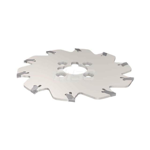 Iscar 2300970 Indexable Slotting Cutter: 0.18" Cutting Width, 6.3" Cutter Dia, Arbor Hole Connection, 1.55" Max Depth of Cut, 1-1/2" Hole