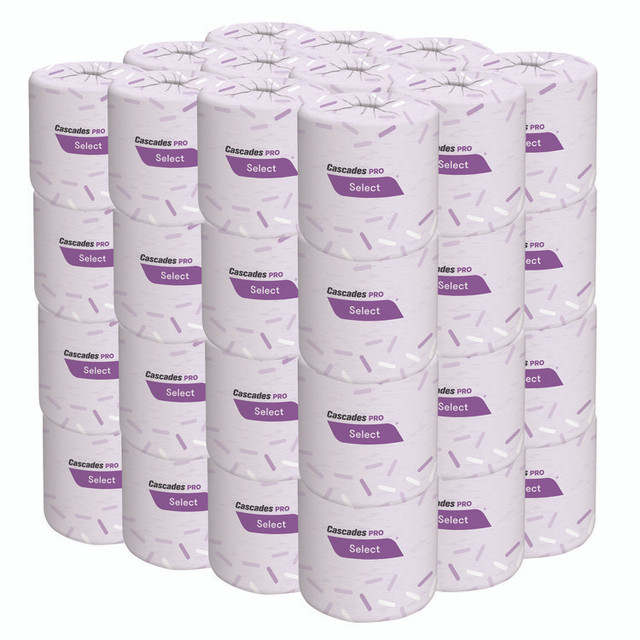 CASCADES TISSUE GROUP PRO B031 Select Standard Bath Tissue, Septic Safe, 2-Ply, White, 420 Sheets/Roll, 48 Rolls/Carton