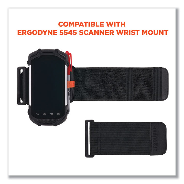 TENACIOUS HOLDINGS, INC. ergodyne® 19146 Squids 5546 Scanner Wrist Mount Extender Strap, 4 x 5 x 0.5, Elastic, Black