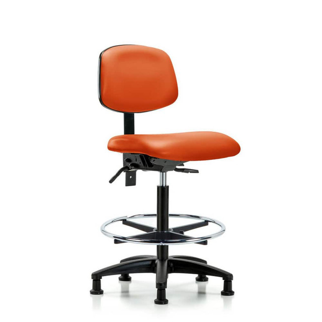 Blue Ridge Ergonomics MSC47662 Task Chair: Vinyl, Orange Kist