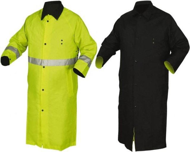 MCR Safety 7368CRXL Rain Jacket: Size X-Large, Yellow, Nylon & Polyvinylchloride