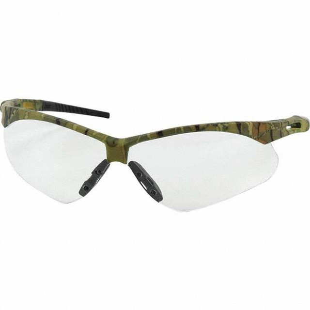 Bouton. 250-AN-10131 Safety Glass: Anti-Fog & Scratch-Resistant, Clear Lenses, Frameless, UV Protection