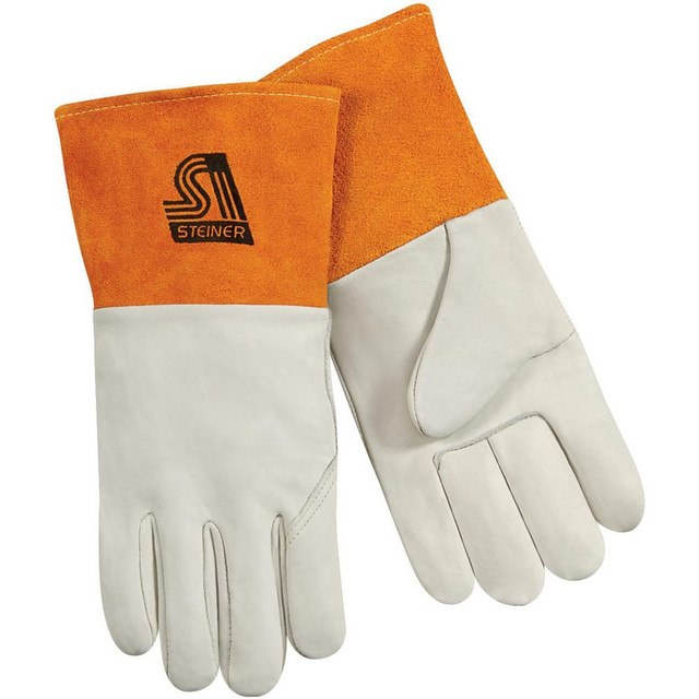 Steiner 0217-2X Welding Gloves: Size 2X-Large, Cowhide Leather, MIG Welding Application