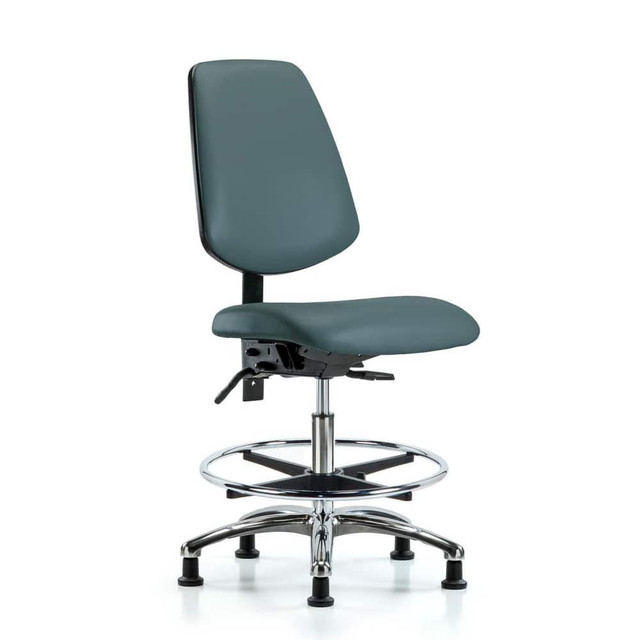 Blue Ridge Ergonomics MSC48958 Task Chair: Vinyl, Colonial Blue