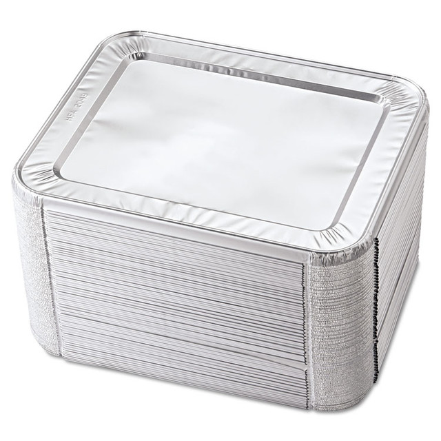 HFA INC 204930 Steam Pan Foil Lids, Fits Half-Size Pan, 30 Gauge, 12.27 x 10.44, 100/Carton