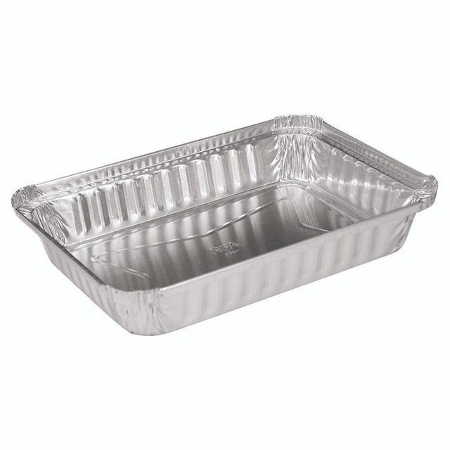 HFA INC 206130 Aluminum Oblong Pan, Shallow, 1.5 lb, 6 x 8.59 x 1.25, Silver, 500/Carton