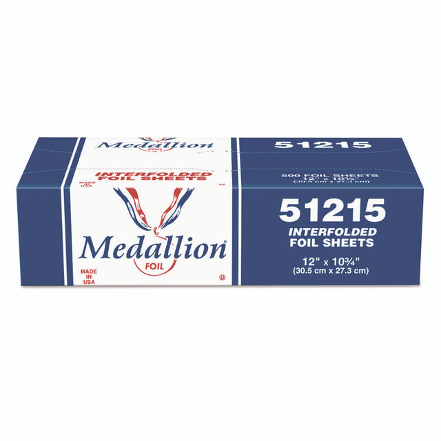 HFA INC 51215 Medallion Interfolded Foil Sheets, 12 x 10.75, 500 Sheets/Box, 6 Boxes/Carton