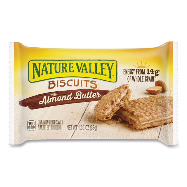 GENERAL MILLS Nature Valley® SN47879 Biscuits, Almond Butter, 1.35 oz Pouch, 16/Box