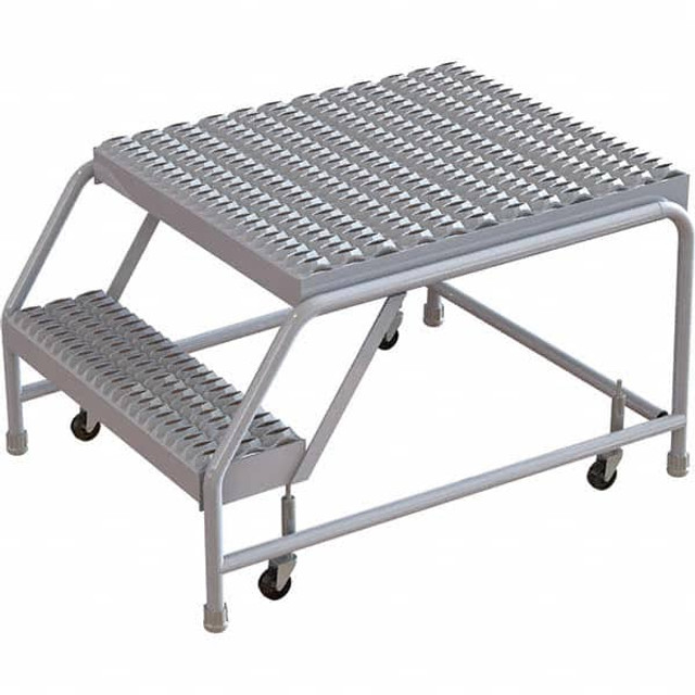 TRI-ARC WLAR002165-D5 Aluminum Rolling Ladder: 2 Step