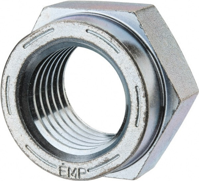 Value Collection SLI82000-001BX Hex Lock Nut: Distorted Thread, 2-4-1/2, Grade C Steel, Cadmium Clear-Plated