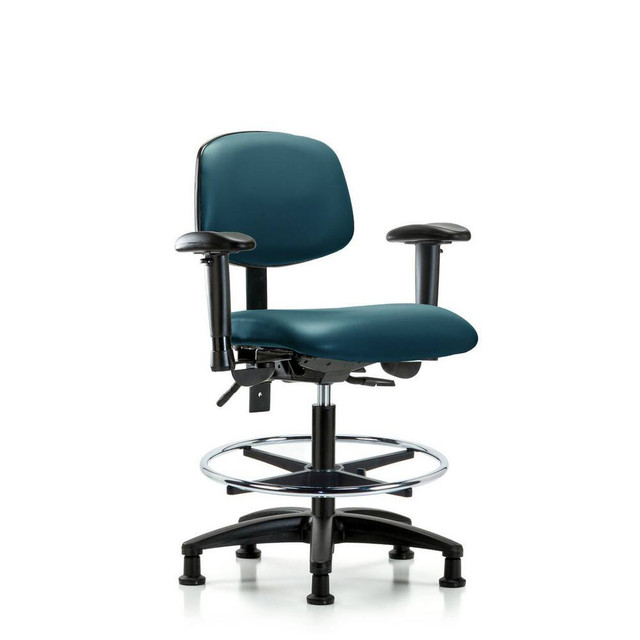Blue Ridge Ergonomics MSC50393 Task Chair: Vinyl, Marine Blue